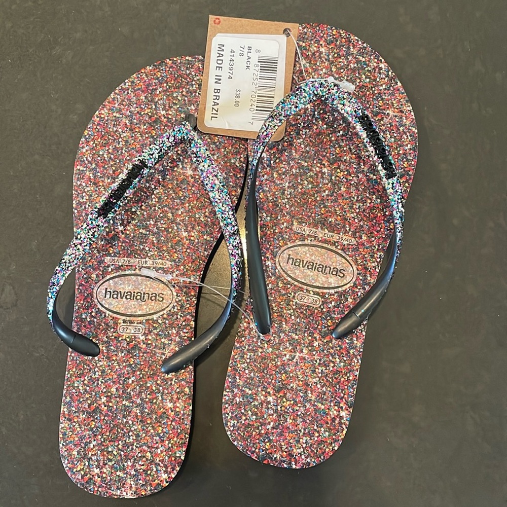Brand new glitter women's Havaianas